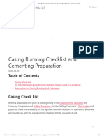 Casing Running Checklist and Cementing Preparation - Drilling Manual