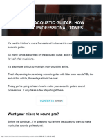 Mixing Acoustic Guitar