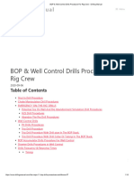 BOP & Well Control Drills Procedure For Rig Crew - Drilling Manual