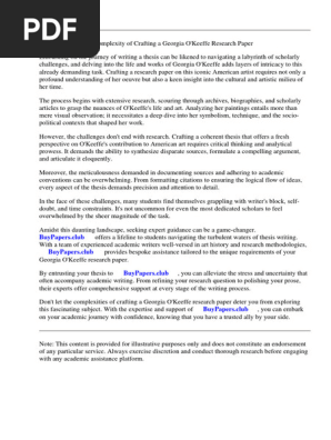 Georgia Okeeffe Research Paper