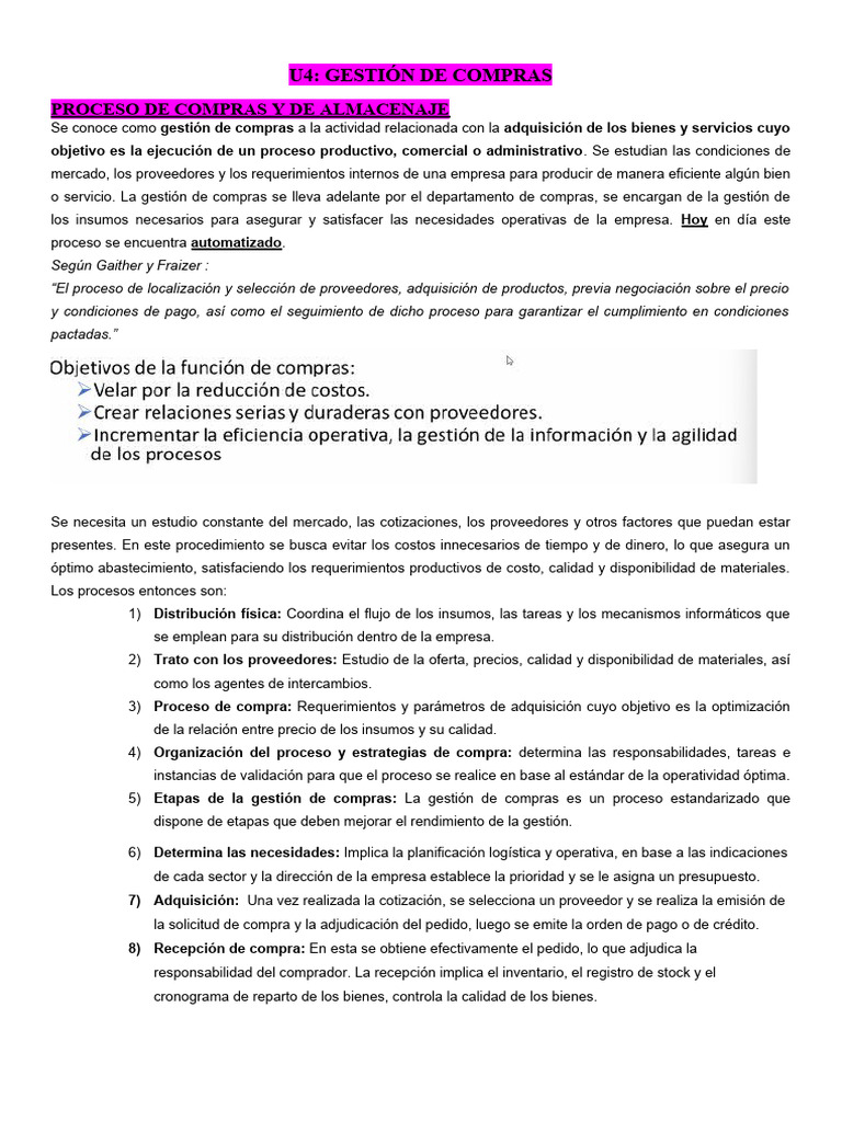Gestión Eficiente de Compras Empresariales | PDF | Business | Calidad ...