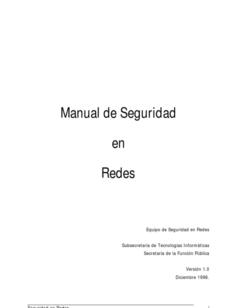 (Ebook) Manual de Seguridad en Redes | PDF | Seguridad de información ...