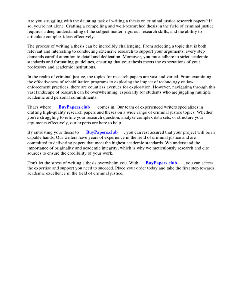 Examples of Criminal Justice Research Papers PDF Crimes Crime