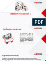 Asesoría Pedagógica 3, Semana 1