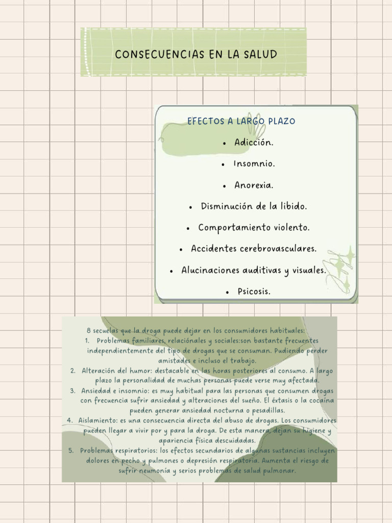 Consecuencias en La Salud: Efectos A Largo Plazo | PDF | Estilo de vida