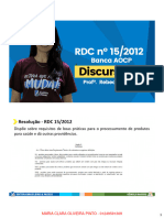 Resolução - RDC 15/2012