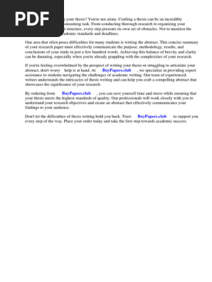 Example of Research Paper Abstract