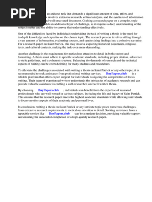 Research Paper on Saint Patrick