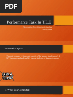 Performance Task in T