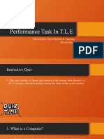Performance Task in T