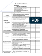 Plan Especifico Individual Anual Ejemplo