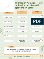 Jadual Pameran Kempen Kesedaran Kesihatan Mental & Kesejahteraan