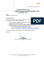 Circular GPRSO No 607 Actualización Documentos SGSSO