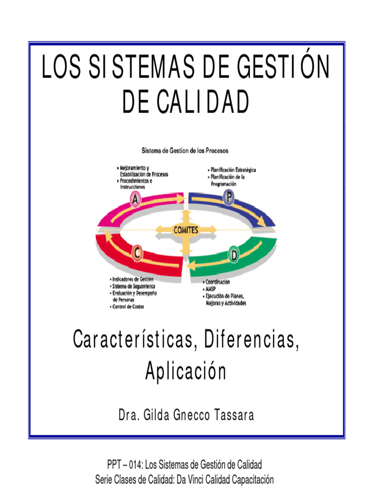 Gestión de Calidad en Salud | PDF | Calidad (comercial) | Sistema de ...