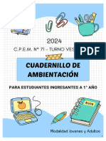 VESPERTINO - Cuadernillo de Ambientación - 2024