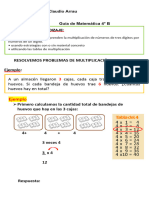 Guía Multiplicación 4° B Marzo