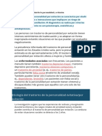 Trasntorno de La Ansiedad de La Personalidad y Evitación