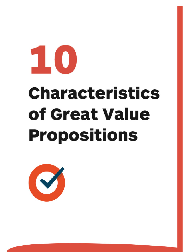 10 Characteristics of Great Value Propositions Full | PDF | Business ...