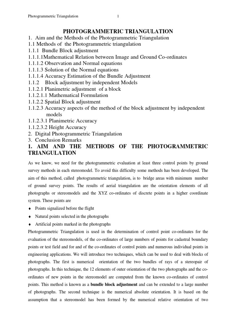 Bundle Adjustment | PDF | Matrix (Mathematics) | Equations