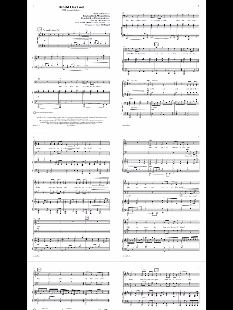 EisNossoDeus-Behold Our God (SATB) - Jonathan Baird, Meghan Baird, Ryan