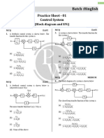 Block Diagram and SFG - Practice Sheet 01 (By Diptanshu Sir)