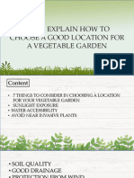 1.5. Explain How To Choose A Good Location For A Vegetable Gardening