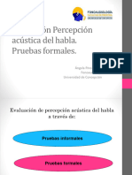 Evaluación Percepción Acústica Del Habla Pruebas Formales