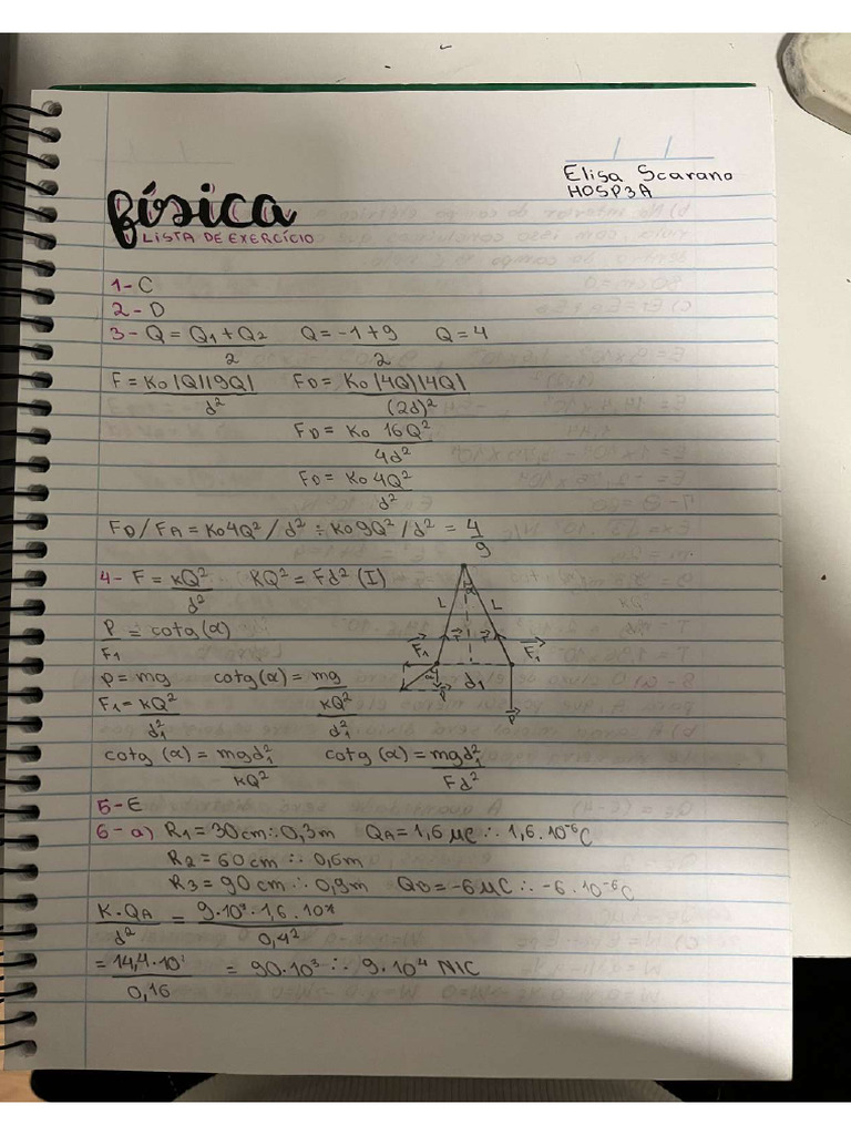Lista de Física | PDF