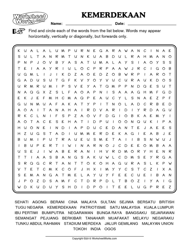WorksheetWorks KEMERDEKAAN 1 | PDF | Malaysia | Southeast Asia