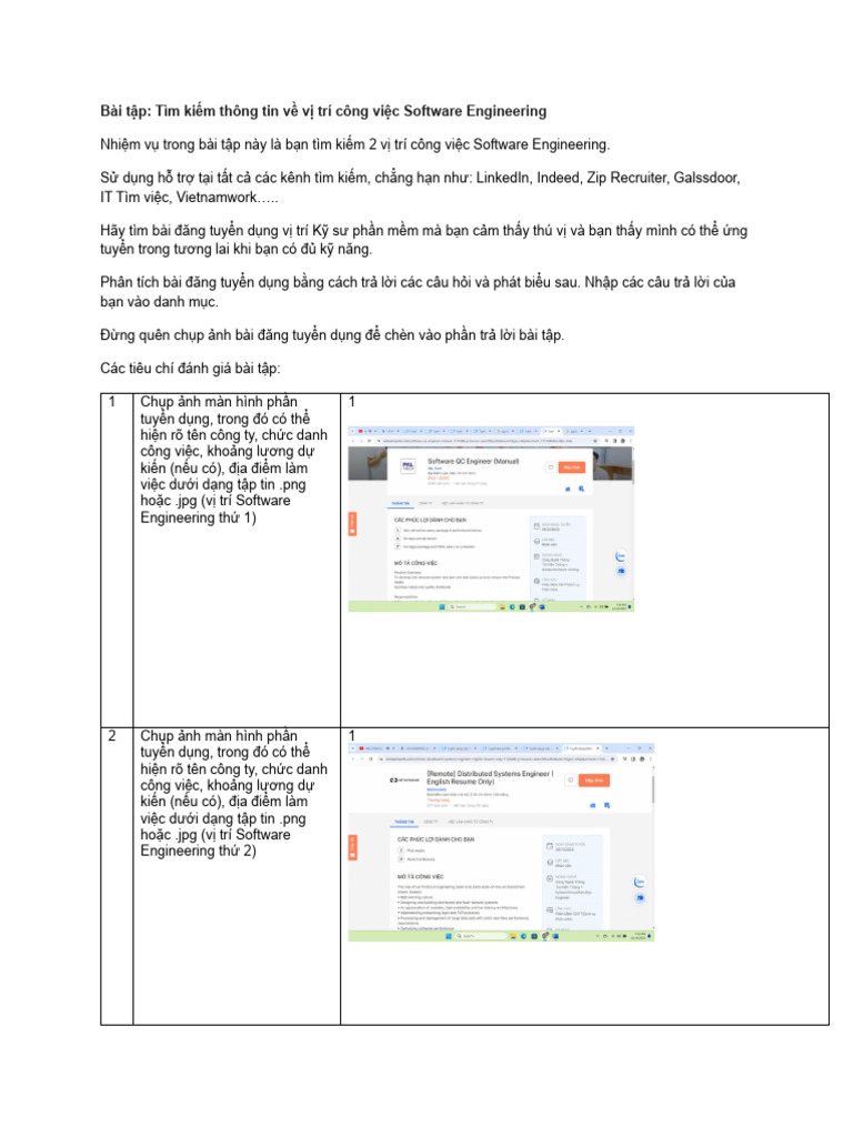 Software Engineering Job Postings Pdf