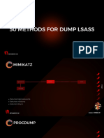 Methods For Dump LSASS