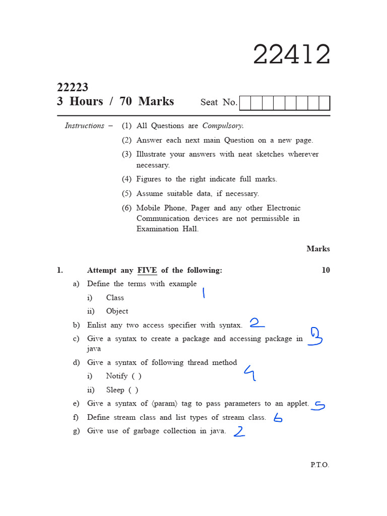 Java Programming Exam Instructions and Questions | PDF | Amplifier ...