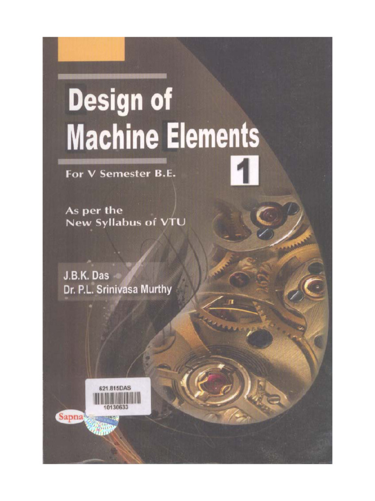 Design of Machine Elements I by Das JBK Compress | PDF