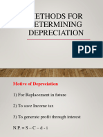 Methods For Determining Depreciation