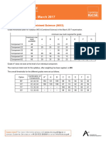 Grade Thresholds - March 2017: Cambridge IGCSE Combined Science (0653)