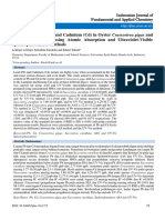 Analysis of Lead (PB) and Cadmium (CD) in Oyster Crassostrea Gigas and Spectrophotometer Methods