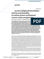 Enhanced Sunlight Photocatalytic Activity and Bios