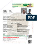 UTME Registration Slip