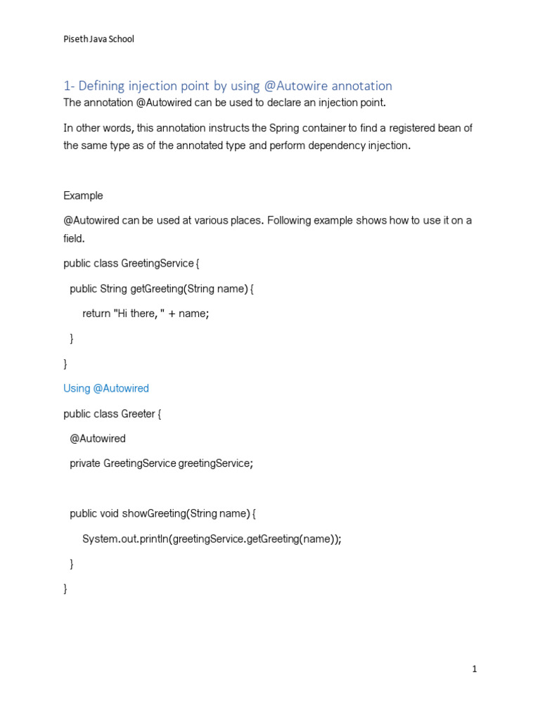 spring_5_defining_injection_point | PDF | Systems Architecture ...