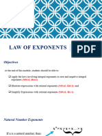 Unit 3 Lesson 0 Law of Exponents