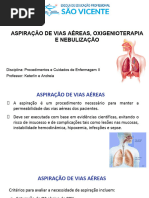 Técnicas de Aspiração de Vias Aéreas | PDF | Soro fisiológico | Oxigênio