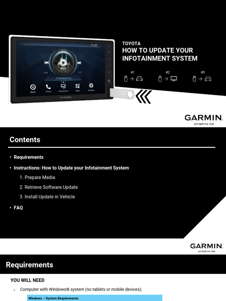 Toyota Software Update Instructions en v1 | PDF | Usb Flash Drive ...