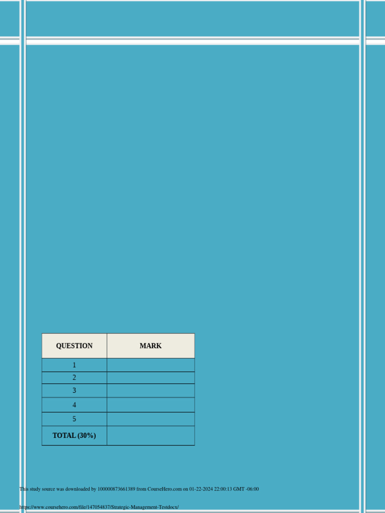 Strategic management test pdf banks economies