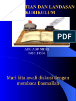 Pengertian Dan Landasan Kurikulum