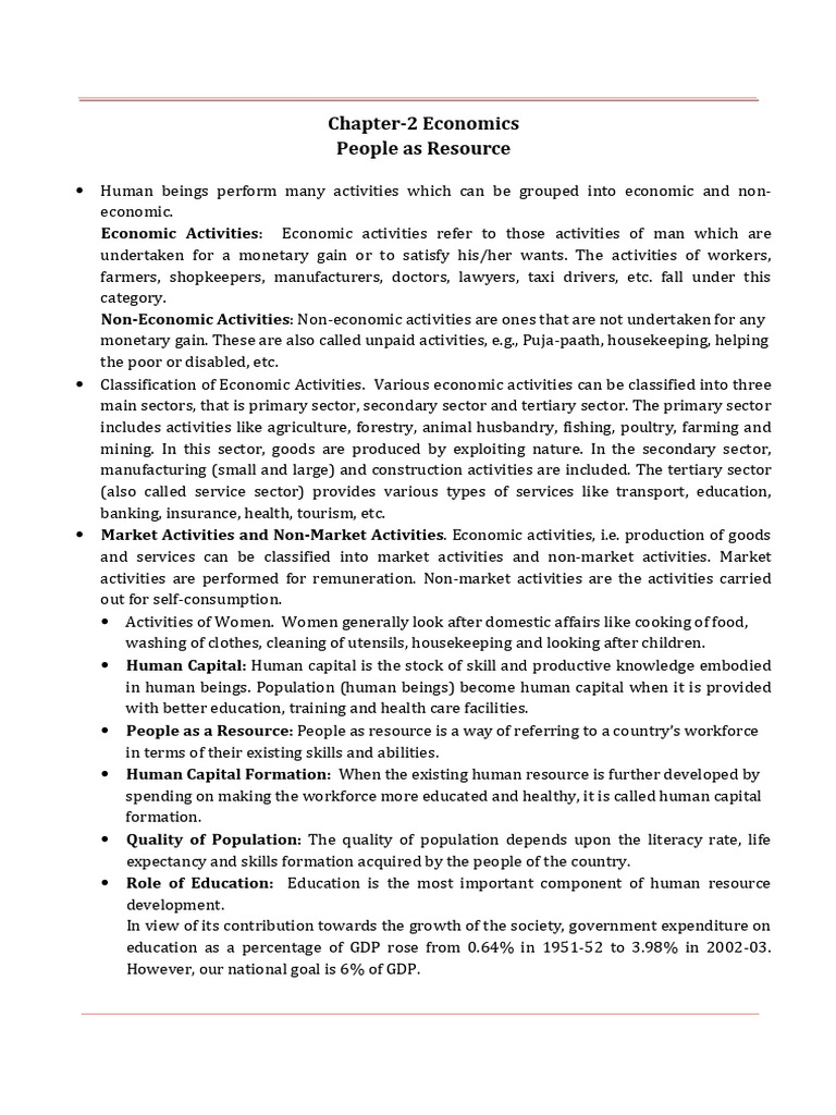 Economics of Human Resources Explained | PDF | Unemployment | Human Capital