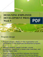 Week 9 - Designing A Training Program