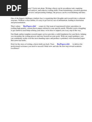 Blank Outline Template Research Paper
