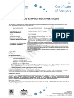 CoA - TD15NTU.L5 Turbidity Calibration Standard (Formazin)