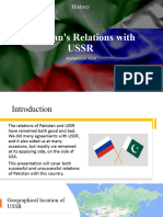 History: Pakistan's Diplomatic Relations With USSR