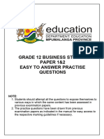 2023 Business Studies Gr. 12 Easy To Score Manual